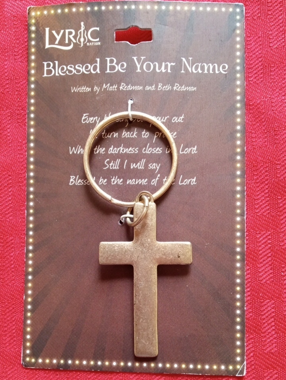 Brand New Cross Keyring - Blessed Be Your Name